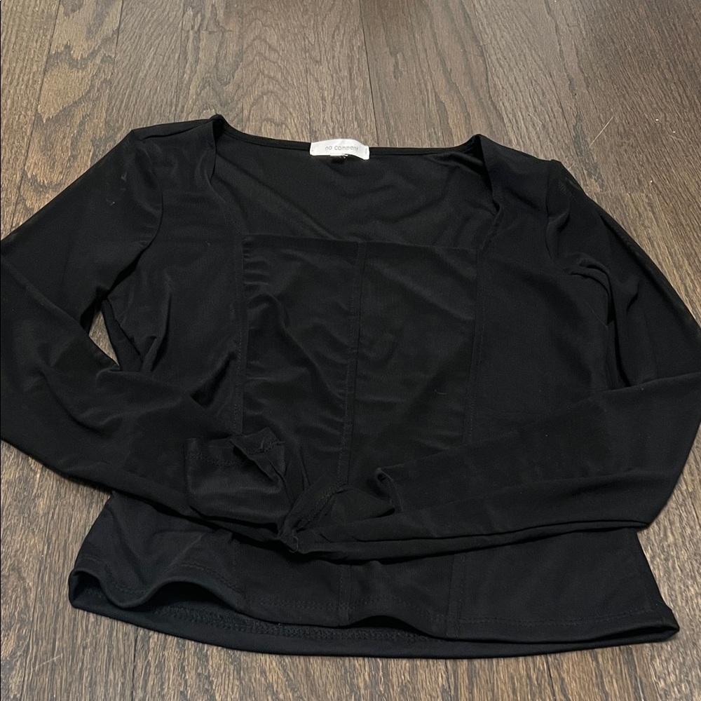 Chic Black Long Sleeve Top